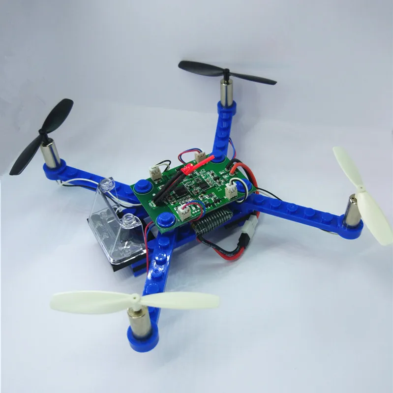 Diy Rc Дрон строительный блок мини радиоуправляемые дроны вертолетные лего детали