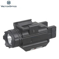 vector optics red laser sight flashlight combo for pistol w bottom rail and picatinny rail