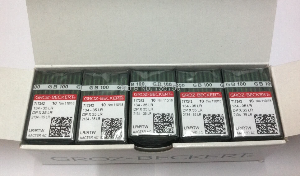 500 шт./упаковка оригинальные швейные иглы Groz Beckert 134 35 LR DP X 2134 717242 оптовая продажа