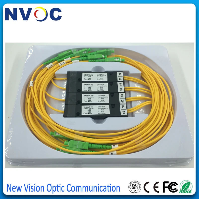 1X2 SM SW 1310nm SC/APC 50/50 FBT Fiber Coupler 2.0mm 1M ABS 90*20*10mm SC APC 1*2 PLC Splitter | Мобильные телефоны и