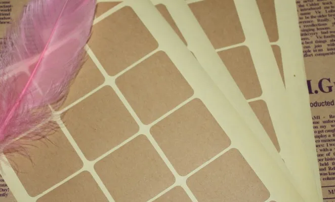 240 шт. DIY Скрапбукинг простые крафт-квадратные наклейки для