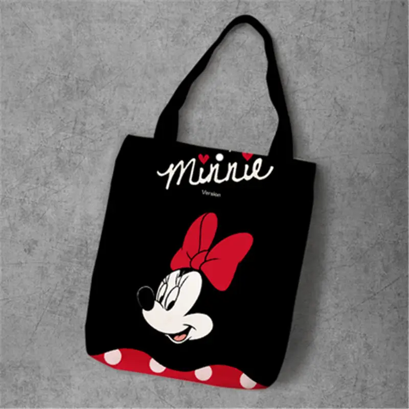 

Disney cartoon handbags lady shopping bag Mickey Mouse Minnie canvas bag shoulder bag totes Marriage Mickey pink