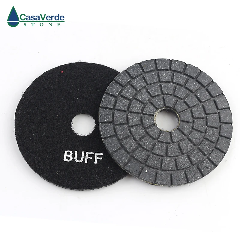 

Free shipping DC-BBFF02 black buff polishing pad 4 inch 100mm wet for polishing granite and marble