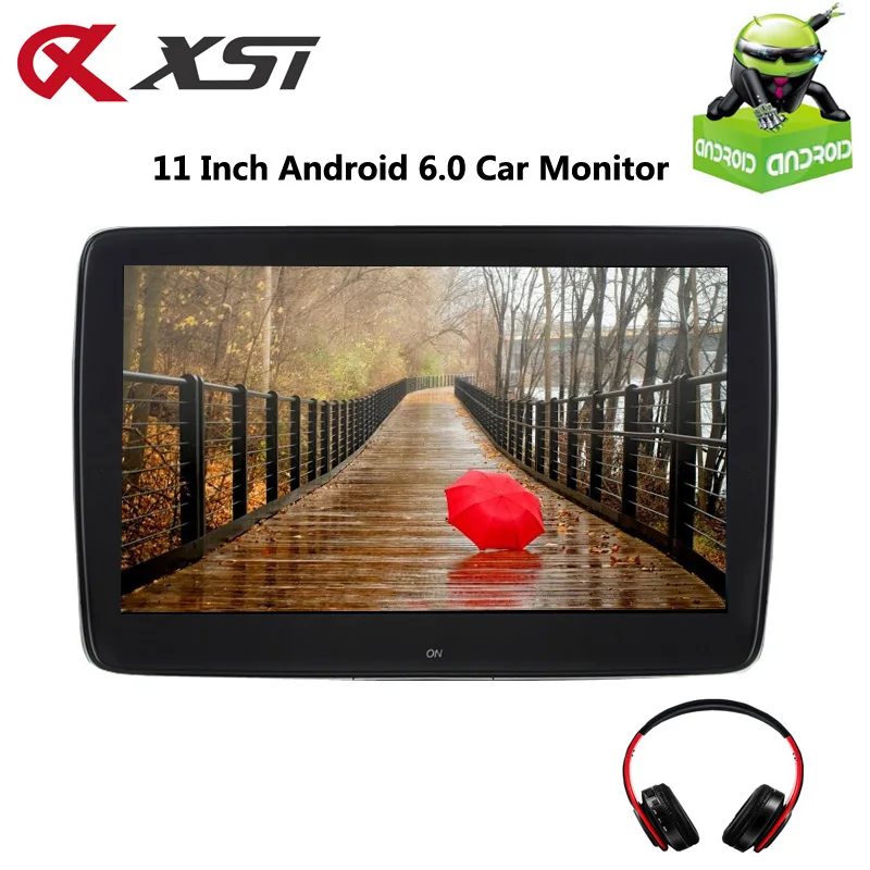 XST 11 дюймовый Android 6 0 Автомобильный подголовник монитор IPS сенсорный экран HD 1080P