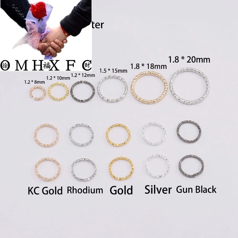 OMH Wholesale100pcs 8 10 15 18 20 мм цвет серебристый Золотой соединительные кольца витой