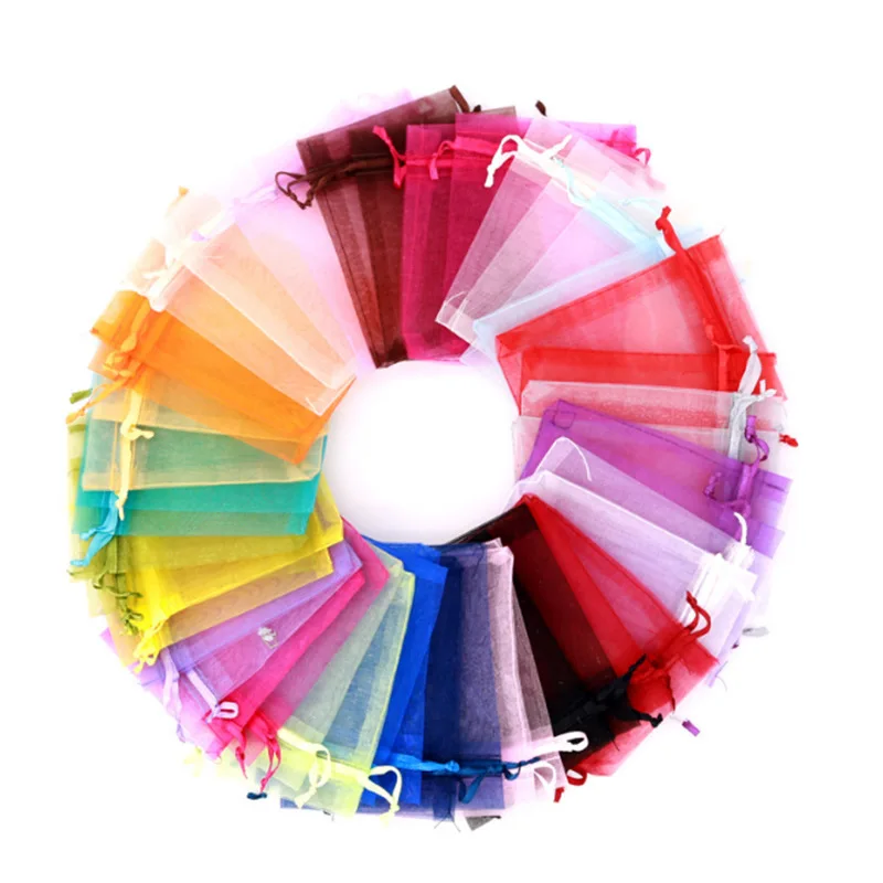 Прозрачные пакеты из органзы для дня рождения свадьбы конфет 50 шт. 13 х18