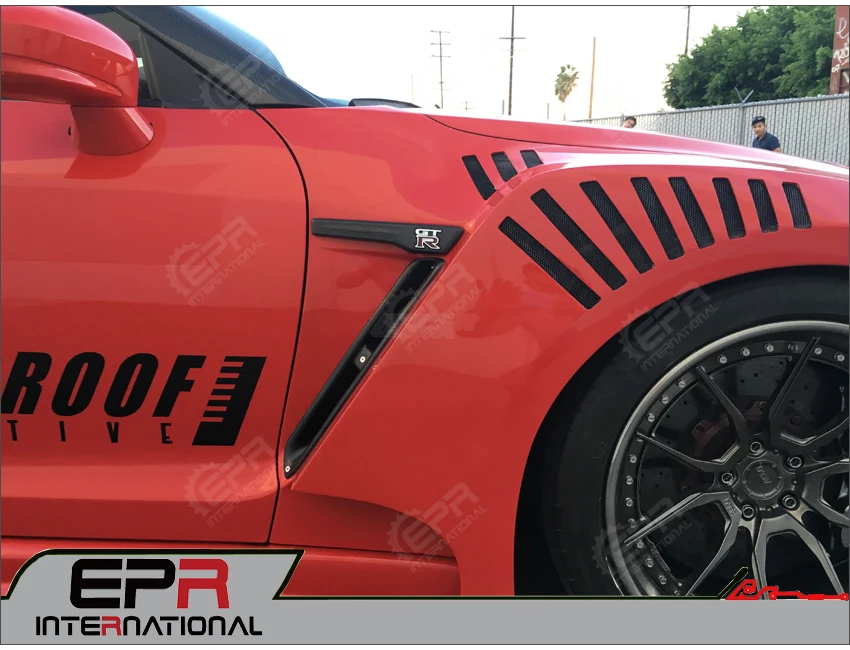 Для Nissan R35 GTR углеродного волокна переднее крыло логотип эмблема Замена Автомобиль Стайлинг для Nissan GTR R35 сухой углерода эмблема охватывает