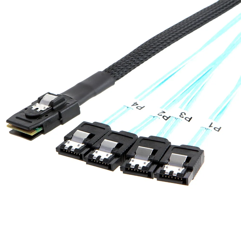 CableCreation Mini SAS SFF-8087 to 4 SATA Cable 36P 7P данные жесткого диска 50 см | Электроника