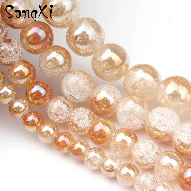 Оптовая продажа покрытые Шампанское Белый снег треснутый кварцевый камень 6 8 10 12