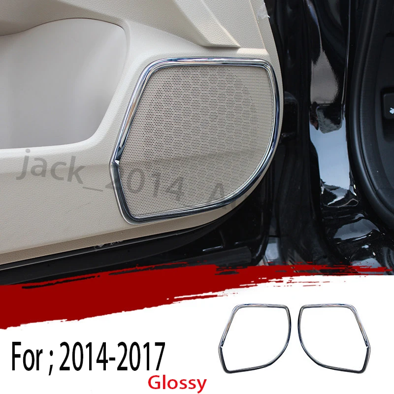 Door speaker frame ABS Серебряный автомобиль модификация внутреннее окно Лифт панель Крышка отделка центральной полосы управления для Honda Accord 9th - Название цвета: Door speaker frame