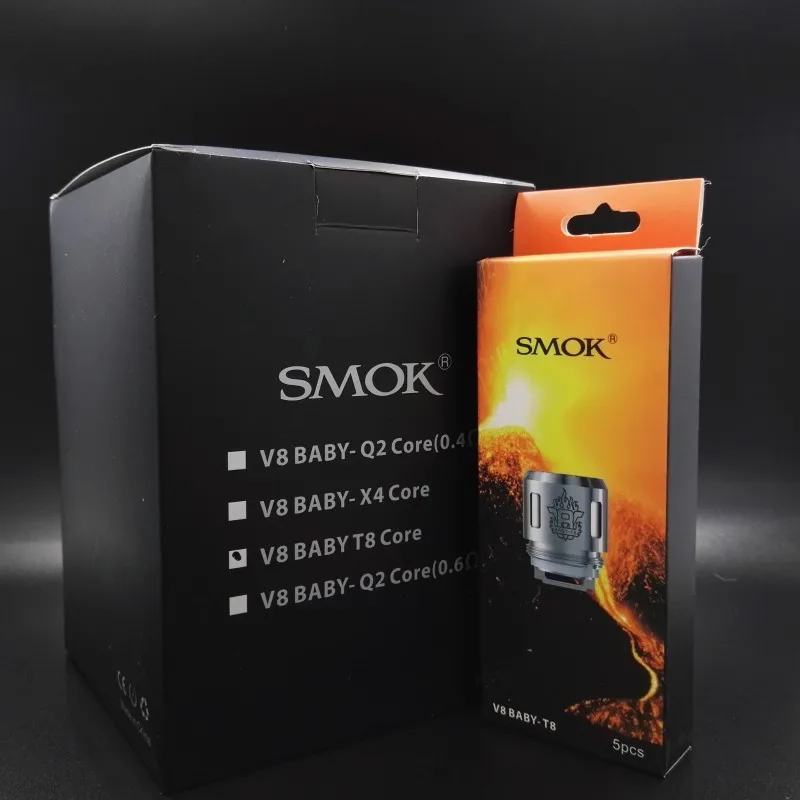 Оригинальный cigarro Eletrônico vaporizador SMOK катушки TFV8 маленьких T8 V8 испаритель для VAPE