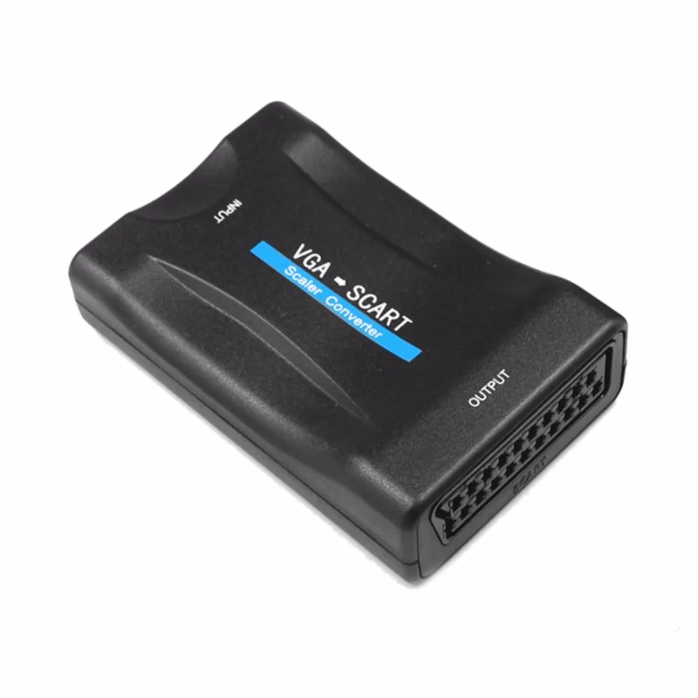 Pro DC 5 в VGA к Scart видео конвертер коммутатор масштабирующего устройства Overscan Underscan