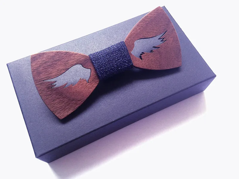 Наборы свадебных галстуков новейшая новинка Мужская деревянная бабочка