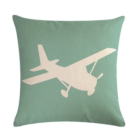Cushion cover2 Прекрасный мультфильм Настенный декор, накидка для подушки, чехол с принтом самолета подушка для дивана домашний автомобильное кресло пледы льняная Подушка Чехол размером 45*45 см - Цвет: Cushion cover2