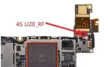 5 шт./лот оригинальная деталь для iPhone 4S U20 _ rf IC серый без решения Wi-Fi фиксирующая на