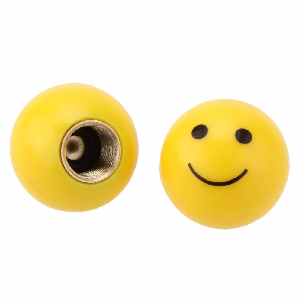 Шинный воздушный клапан Кепки шины колеса пыли Стебли со смайликом колпачок