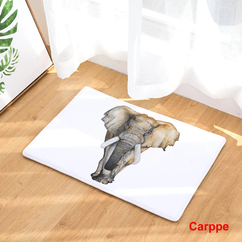 Cartoon Flannel Carpet Elephant Temptation Printing Mat For Living Room 40x60cm 50X80cm Door mat Rectangle Tapete | Дом и сад