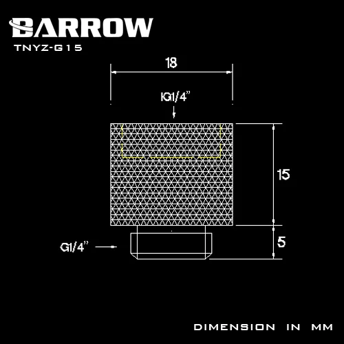 BARROW (удлинитель 10 15 30 40мм) фитинг G1/4 ''M на F удлинитель подключения Переходник
