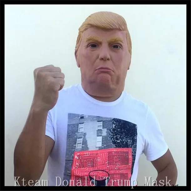 Hot Sale Funny New USA President Human Face Mask Props Donald Trump Overhead Latex Masks For Halloween 2016 Free Shipping!!! | Дом и сад