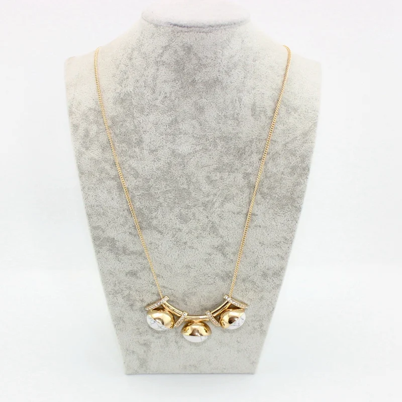 Женское Ожерелье Szelam из натурального камня зеленого/белого цвета длинное