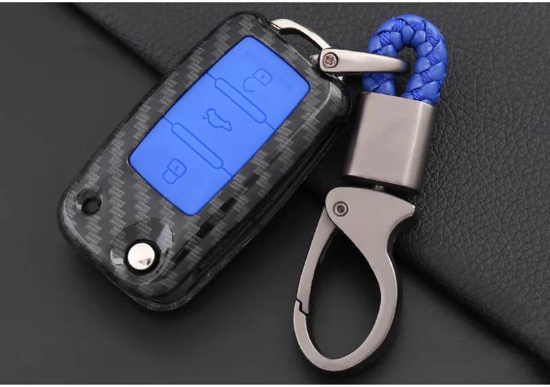 carbon fiber Key Cover Case Shell for VW VOLKSWAGEN SEAT SKODA Remote key ring | Автомобили и мотоциклы