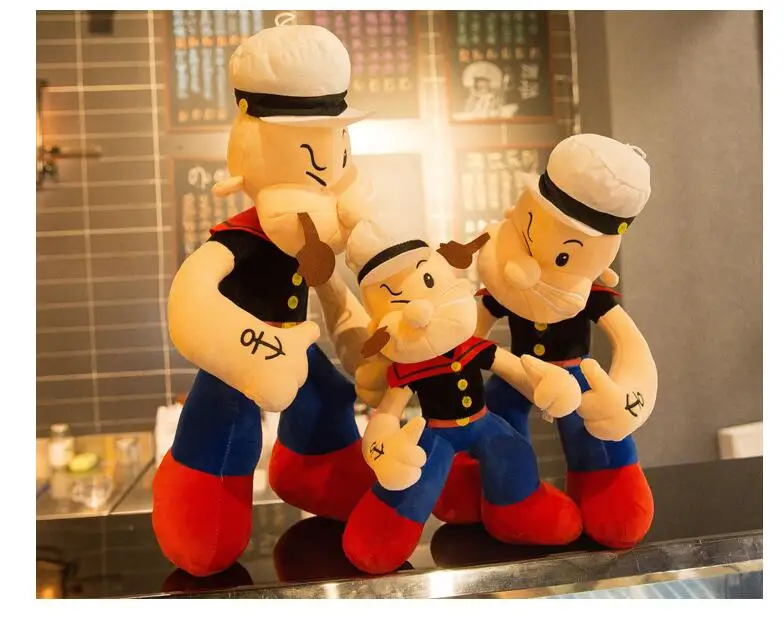 1 шт. 40 см 55 см мультфильм Popeye матроска креативная плюшевая кукла Успокаивающая мягкая игрушка Дети украшение дома подарок
