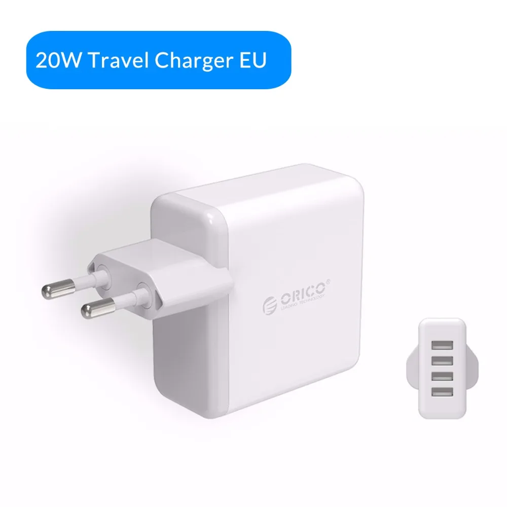 ORICO Global портативное USB зарядное устройство, 4 порта, дорожное зарядное устройство с конвертером, USB зарядное устройство, настенное зарядное устройство для телефона, планшета
