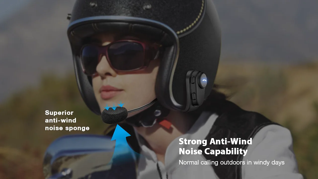Римский M2 Bluetooth Анти-помехи для мотоциклетного шлема для верховой езды Hands Free наушники