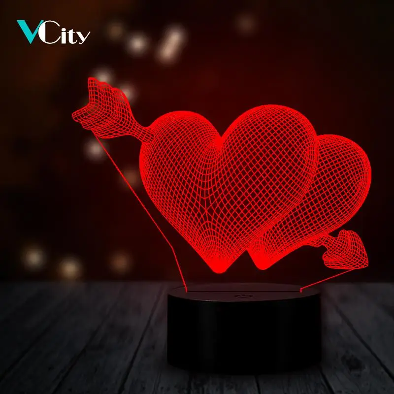 VCity Новинка 3D ночной Светильник прикроватный Декор вечерние светильник s