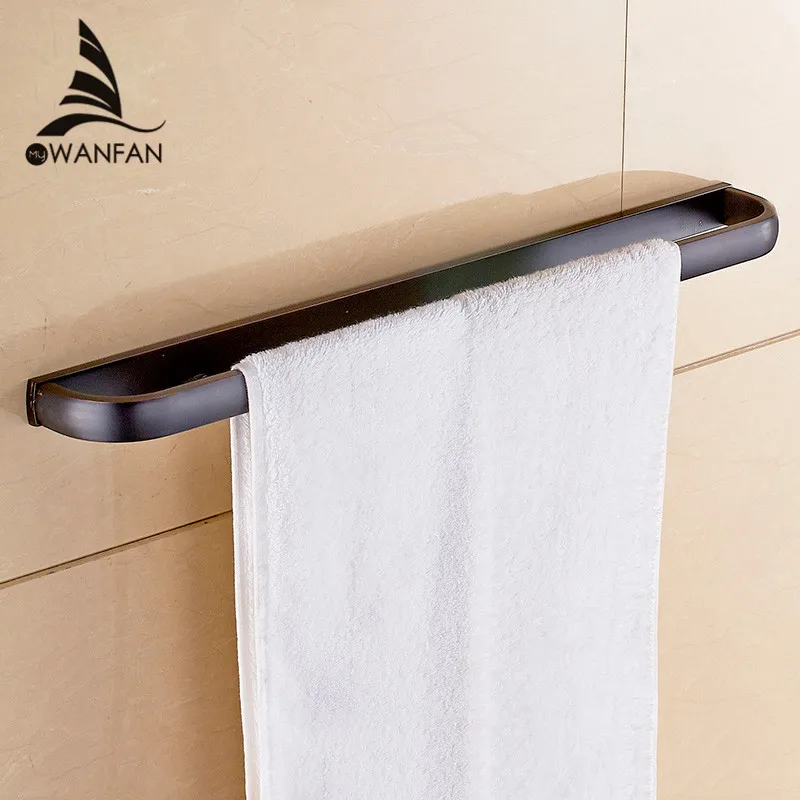 

Towel Bars 60cm Solid Brass Bathroom Shelf Towel Holder Hanger Towel Single Rail Wall Bathroom Accessories Towel Rack F81324