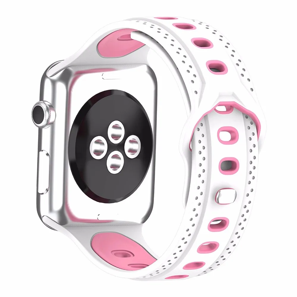 Bemorcabo силиконовый спортивный ремешок сменный Браслет для Apple Watch Series 3/Series 2/Series