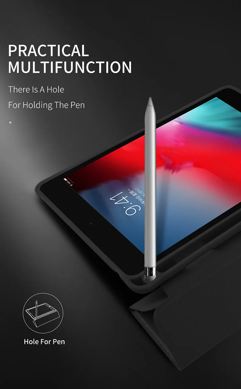 DUX DUCIS флип чехол для iPad Mini 5 Смарт TPU+ PU кожа чехол для планшета iPad Mini 5 Mini5 Mini 4 с пеналом