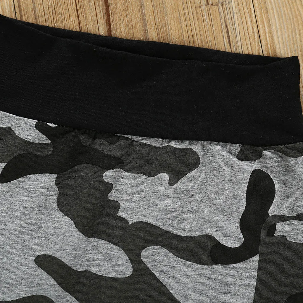 2019 Summer 2Pcs Toddler Kids Baby Boy Clothes Sets Camo T-shirt Tops Shorts Pants Camouflage Set Outfits |