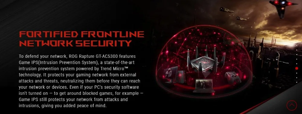 ASUS GT-AC5300 трехдиапазонный WiFi игровой маршрутизатор для VR и 4K потоковой передачи, с четырехъядерным процессором, игровым портом