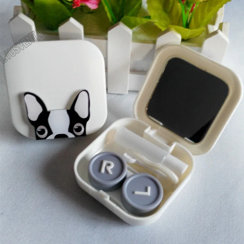 LIUSVENTINA DIY акриловый милый собачий чехол для контактных линз очков Чехол цветных