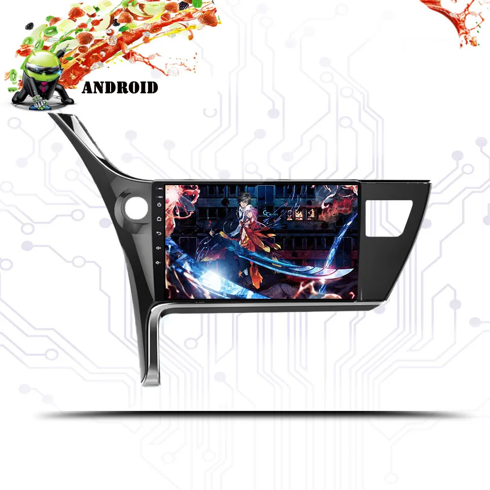 Android 9 0 IPS 1024*600 экран автомобильный dvd для toyota corolla 2016 2017 2018 ПК cd Радио gps плеер