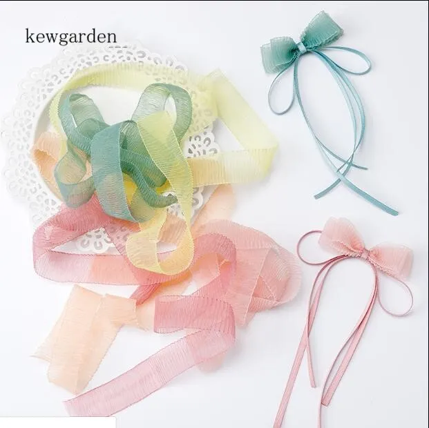 Kewgarden эластичная волнистая Вуаль ленты 25 мм 1 &quotвручную изготовленная Лента