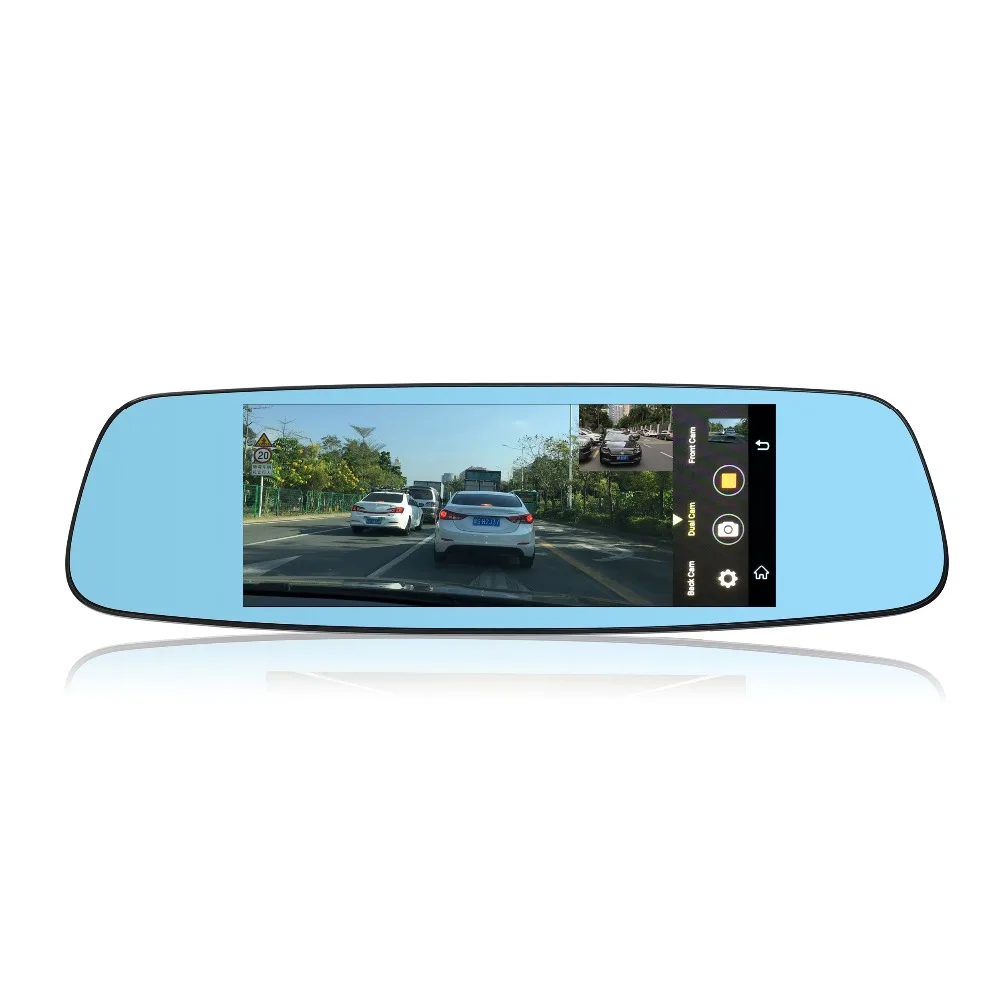 Камера заднего вида Udricare 7 дюймов 4G Android GPS Wi Fi Bluetooth 1 ГБ ОЗУ 16 Гб|dual camera|mirror gpsvideo recoder