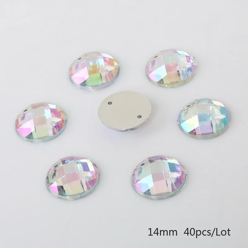 14mm 40pcs 100 шт. размер на выбор 8-20 мм жемчужные свадебные алмазные пуговицы фактор розетки Стразы Кнопки DIY аксессуары для волос декоративные пуговицы - Цвет: 14mm 40pcs