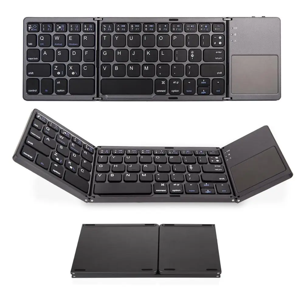 

Folding Mini Keyboard Bluetooth Foldable Wireless Keypad with Touchpad for Windows/Android/ios Tablet For ipad Phone