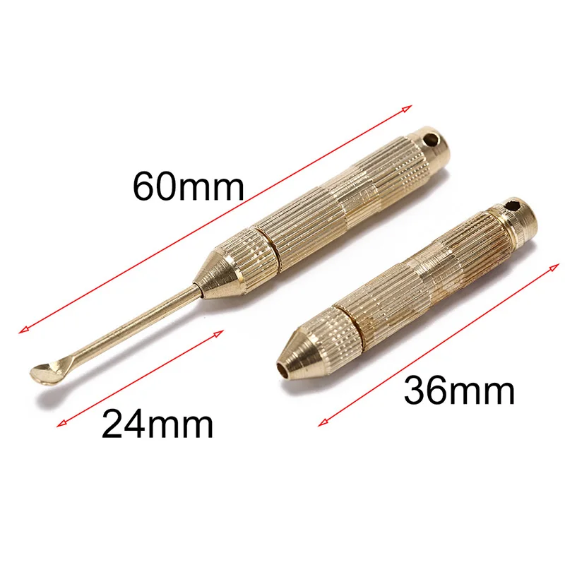 5pcs Открытый Кемпинг латунь зубочистка мульти функциональный землеройных