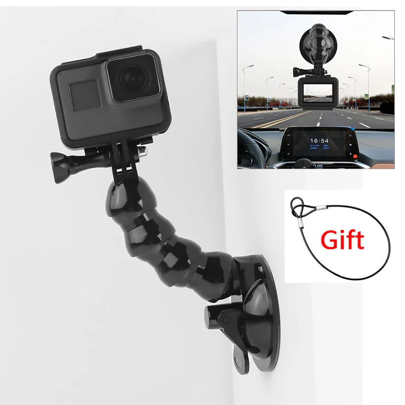Автомобильное крепление на присоске для камер GoPro Hero 9 8 7 6 5 4 Insta360 Yi 4k Go pro SJcam SJ4000 DJI