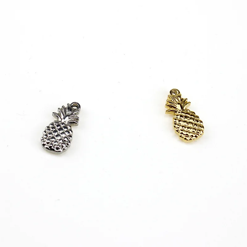

10 шт./лот, нержавеющая сталь, Золотая сталь, тон 17 мм, ананас, болтается, шарм, подвеска для DIY, ожерелье, ювелирные изделия, фурнитура, поставщи...