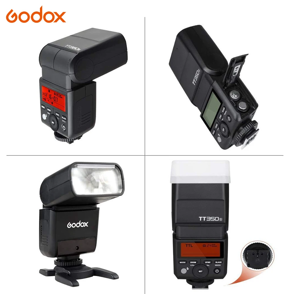 Godox TT350 Вспышка 1/8000s GN36 2 4G Беспроводная ttl HSS мини Speedlite XPro X1T для Canon Nikon sony Fuji Olympus DSLR