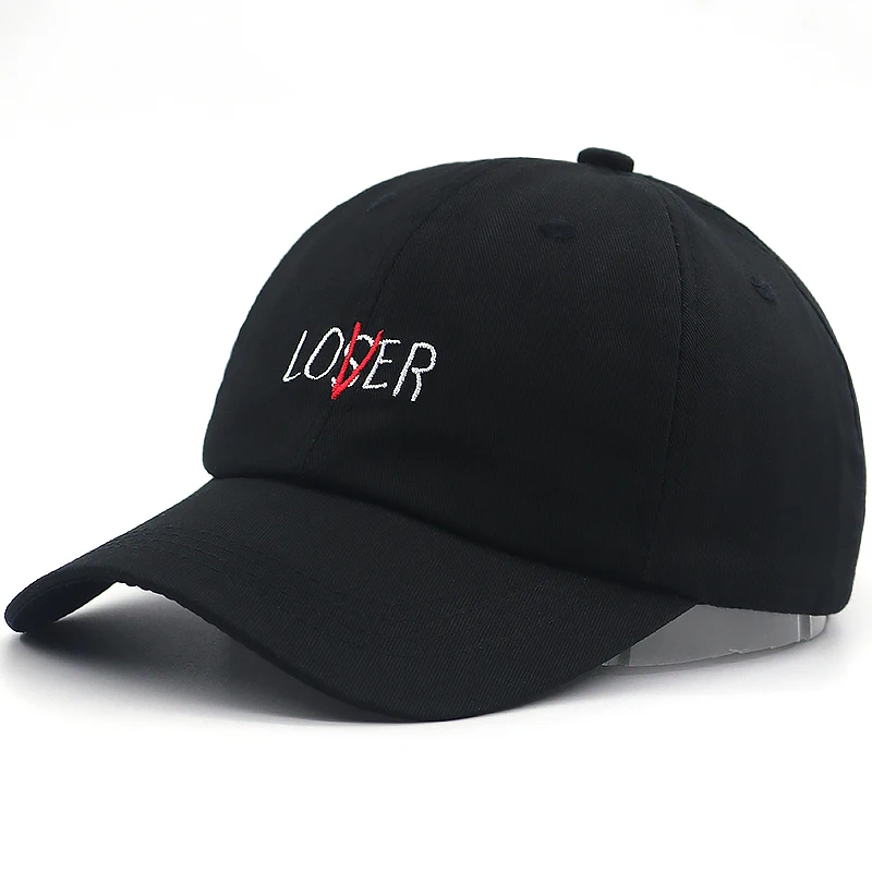 Lover Loser Бейсболка унисекс вышивка 100% хлопок папа шляпа регулируемая мода snapback хип