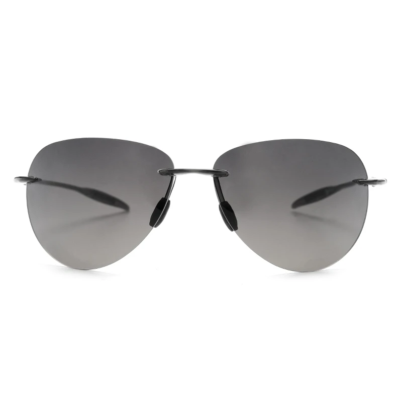 Солнцезащитные очки без оправы, мужские солнцезащитные очки, брендовые, дизайнерские, ультралегкие, UV400, классические, без оправы, мужские солнцезащитные очки