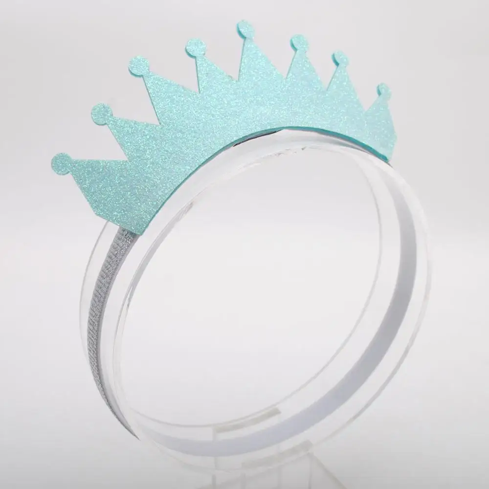 Aqua Headbands 1 шт., корона для волос для девочек, повязка на голову, блестящие резинки для волос для девочек, аксессуары для волос, тиара принцессы, головной убор - Цвет: Aqua Headbands