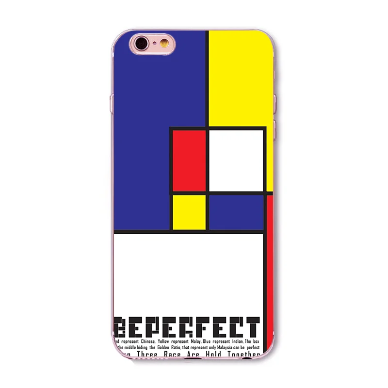 Mondrian минималистский De стиль современного искусства чехол для iPhone X XS Max XR 8 SamsungS7 S8