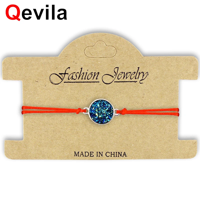 Qevila новые модные браслеты ювелирное изделие хороший счастливый красный