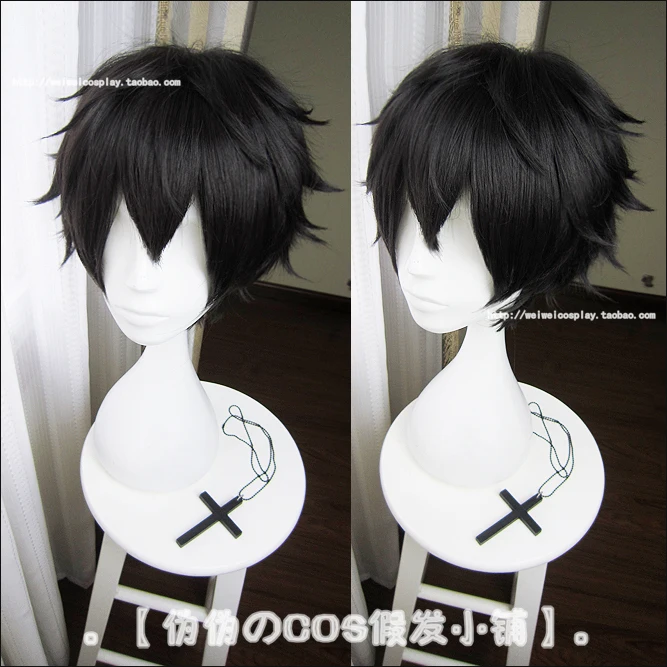 

Anime DARLING in the FRANXX HIRO CODE:016 Cosplay Wig Short Black Heat Resistant Synthetic Hair Wigs + Wig Cap